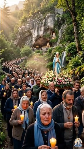 Marian Procession 🙏✨ Rosary to mother Mary's grotto | #rosary #procession #viral #christianshorts