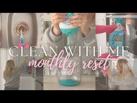 MONTHLY RESET CLEAN WITH ME - deep cleaning + extreme cleaning motivation UK