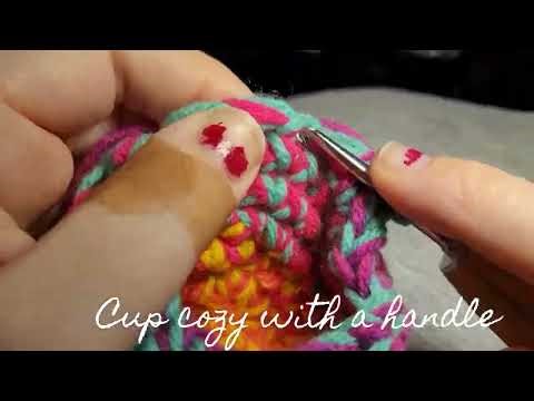 Making a 2 strand cup cozy#Coffeecozy