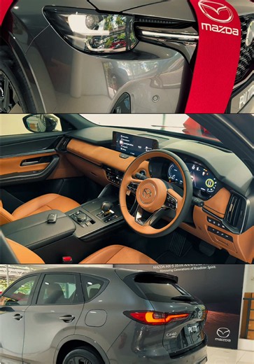 Mazda CX-60 3.3 Turbo Inline-6 AWD is finally here and ready for delivery 🔥 ✨ 2 stunning color combinations available: 🩶 Machine Grey Sport Tan Interior 🤍 Rhodium White Pure White Interior 280HP, 450Nm with Mild Hybrid technology. Smooth, powerful and refined, exactly what you’d expect from an Inline-6. AWD gives you the confidence to tackle any road, while Mazda’s Jinba-Ittai philosophy ensures every drive feels connected and engaging. Kalau dah mampu beli CX-60 ni, roadtax RM2k setahun pun 