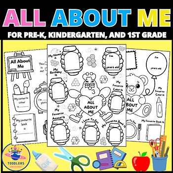 All About Me Back to School Activity Pack | Preschool & Kindergarten Worksheets