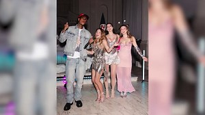 Sydney Sweeney slips into Britney Spears’ starry metal mesh dress for her space-themed birthday party