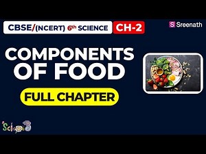 Components of Food - Full Chapter | CBSE Class 6 Science Chapter 2 | Sreenath Academy