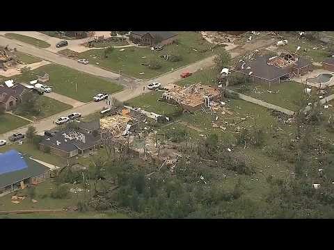 LIVE: Texas Sky Ranger flies over storm, tornado damage in North Texas