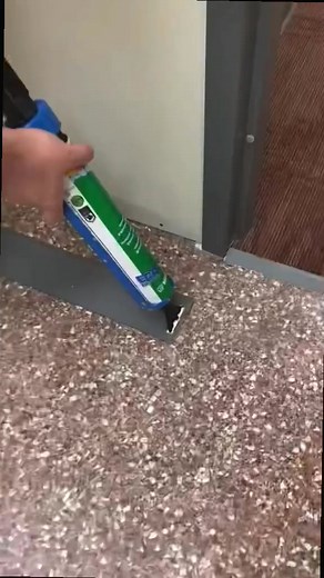 2.7K views | Vinyl base adhesive application #tools #tips #tricks #construction #engineering | Cordelia | Facebook