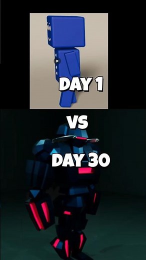 Day 1 vs Day 30 — My Blender Robot Transformation #blendergameengine #3danimationsoftware #blender