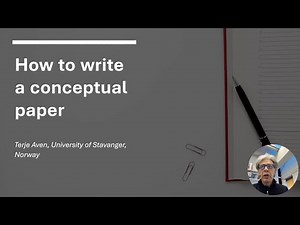 How to write a conceptual paper