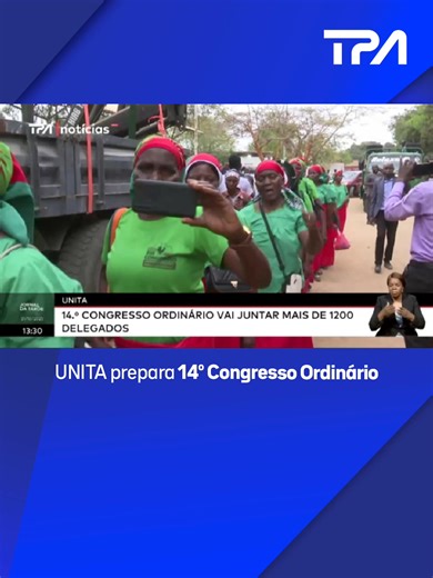 UNITA prepara 14º Congresso Ordinário A UNITA prepara o seu 14º Congresso Ordinário. Marcado para novembro, o evento contará com a participação de 1200 delegados. | Televisão Pública de Angola - TPA "Oficial"