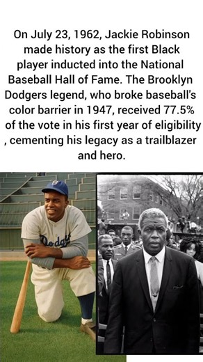 On This Day in 1962 – Jackie Robinson Became the First Black Player Inducted #JackieRobinson
