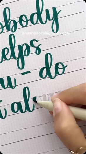 Nhuan Dao✨Calligraphy & Lettering❤️ | Lettering Quotes with Me ✍️ . . . 🌟FREE Gift For You: Do You Want to Try Your Hand at Brush Lettering and Calligraphy? Download This FREE... | Instagram