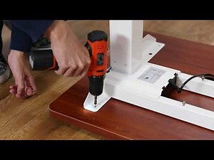 FlexiSpot L-shaped height adjustable standing desk installation