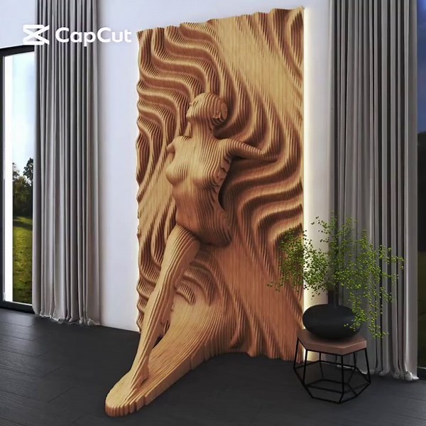 CNC Cut Parametric Wood Wall Art: Modern 3D Sculpture (digital File Only) - Etsy
