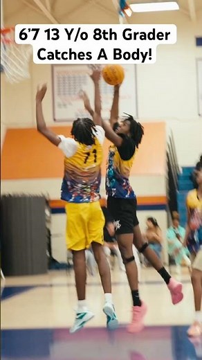 6’7 8th Grader Jacob Scarver Dunks on Defender OMG #basketball #hoop #hoopmixtape #dunks