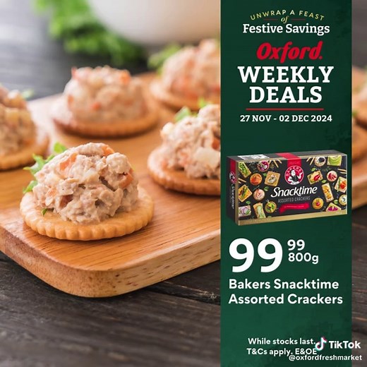 Fill your trolley with Festive Savings with Oxford's Weekly Deals! Click here to see deals: https://oxfordfreshmarket.co.za/weekly-deals/ Promo valid 27 Nov - 02 Dec 2024. While stocks last. T’s & C’s apply. E&OE. Find more amazing deals here:https://bit.ly/3STMCQ0 #loveoxford #oxfordfreshmarket #weeklydeals #meat #beef #chicken #pork #fruit #veg #groceries #groceryshopping