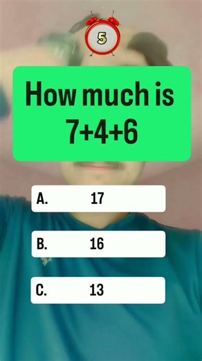 How much is 7+4+6 #explorepages #english #mindbendingquiz #quiz #braintestsolution #gk