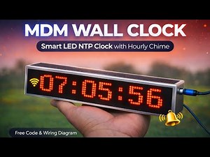 I Built a Smart NTP Wall Clock ⏰ | Hourly Chime LED Clock (MDM WALL CLOCK)