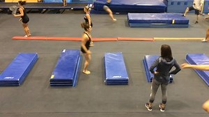 Cal gymnastics team warms up before practice. #gobears #calbears #ucberkeley #gymnastics #workout #practice | SFGATE