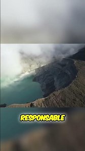 😱 Descubre el Lago de Color Turquesa en el Volcán Kawa Ijen de Java, Indonesia 🌋 #shorts #volcan