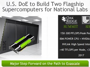 採用 NVIDIA Tesla GPU   NVLink 傳輸介面 美國能源部打造兩部旗艦超級電腦