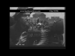 Vickers machine gun fired by soldier. Archive film 91996