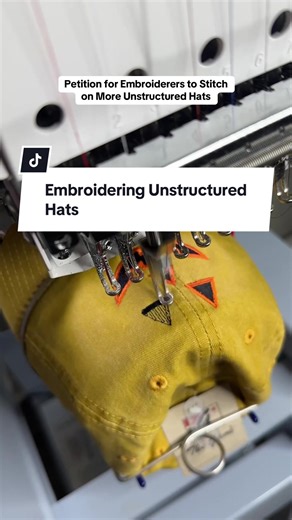Embroidering Unstructured Hats: A New Trend