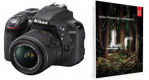 Nikon D3300 DSLR w/ 18-55mm lens kit (refurb)   Adobe Lightroom 5 $400 shipped ($800 value)