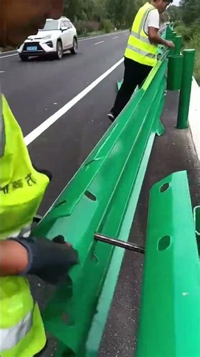Highway Guardrail Installation and Construction - Good tools and machinery make work easy