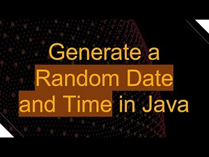 Generate a Random Date and Time in Java