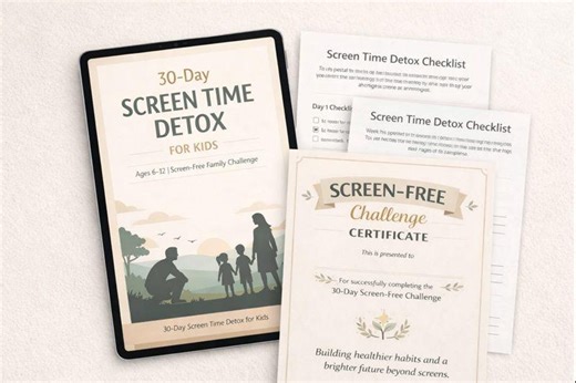 30-day Screen Time Reset for Kids (ages 6–12) | Digital Detox Plan | Screen Free Activities PDF | Calm Parenting Guide - Etsy
