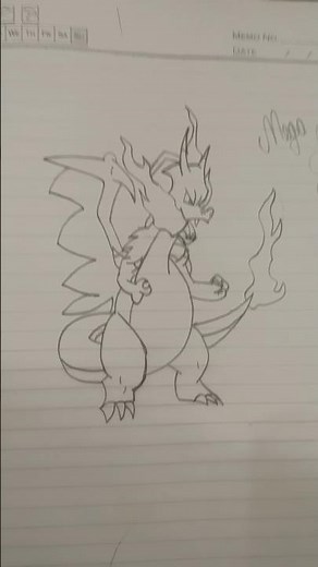 Mega Charizard drawing #pokemon