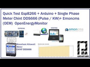 Quick Test Esp8266 + Arduino + Single Phase Meter Chint DDS666 + #Emoncms OEM: PDAControl