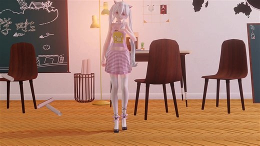 梦幻弱音4k mmd Runaway