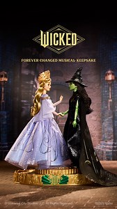Friendship that’s in tune for good. The iconic duet Glinda and Elphaba take center stage in this Wicked Forever Changed Musical Keepsake 2-pack, available on MattelCreations.com on October 29th, 9am PT. #MattelCreations #WickedMovie | Mattel Creations
