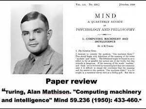 Data Science #8 - The Turing test by Turing Alan "Computing machinery and intelligence" Mind (1950)