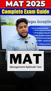 MAT 2025 Complete Exam Guide | Exam Pattern, Syllabus, Preparation Strategy & Best Colleges #shorts