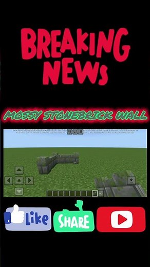 how to place mossy stone brick walls in minecraft