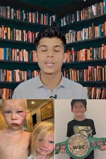 "Brave Boy Bridger Walker: A Hero's Courage" - "Meet Bridger Walker, the brave boy who saved his little sister from a dog attack and became a hero!" - "With 90 stitches on his face and body, Bridger showed immense courage and selflessness." - "He was awarded the World Heavyweight Champion title by the World Boxing Council for his bravery." - "A true inspiration, Bridger's story is a reminder that courage has no age limit." - #BridgerWalker - #HeroMode - #BraveBoy - #SelflessAct - #WorldHeavyweig