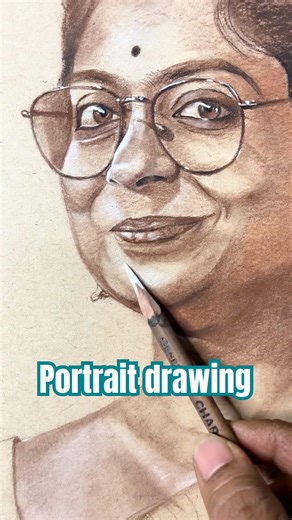 Order Your Custom Portrait 🎨 | Realistic Sanguine & Sepia Sketch #Shorts #portraitdrawing