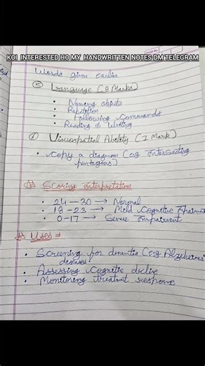 Mini Mental Status Examination (Mini MSE) – Detailed Yet Simple