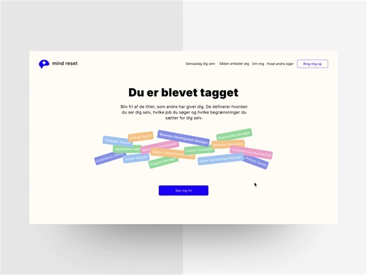 One page design concept - Breaking free from your job title