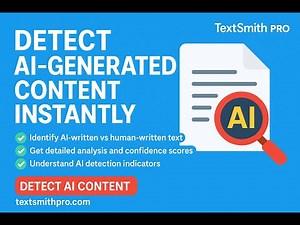 Detect AI generated content in seconds using Textsmith PRO