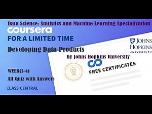 Developing Data Products, week (1-4) All Quiz with Answers.
