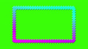 Download Animated jagged borders Green Screen with Gradient for free
