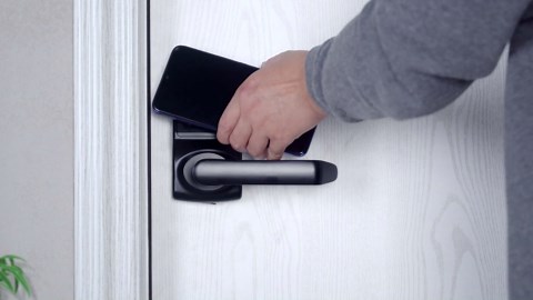 Cielsa Dawn Electronic Door Lock with Door Handle,Keypad Door Lock with Handle,Smart Locks for Front Door Keyless Entry Digital Knob with Code-Fob-Key(Brushed Nickel,1pack)