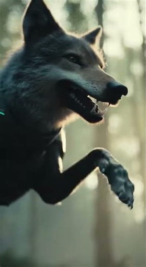 Wolf vs Wild Boar Electric Shield Battle in the Dark Forest Cinematic Wildlife Chase