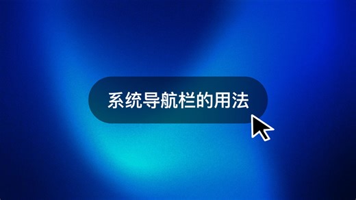 系统导航栏使用