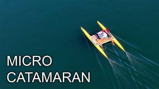 Micro catamaran electric boat – range and performance test