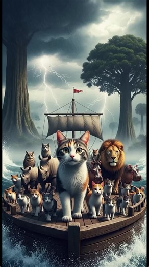 The Most Powerful Animal Alliance You’ve Never Seen . A journey like no other begins in the heart of a raging storm. A fearless cat rises as the unexpected leader of the wild. Surrounded by a lion, wolf, rhino, hippo, owl, and jackal, unity is born. Dark clouds crash as the jungle floods and nature shows its power. This is not just survival — it’s the birth of a legendary alliance. Every step forward defies fear, chaos, and the storm itself. The wild answers only to courage, not size or strength