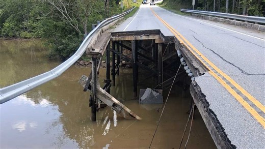 Part of Upstate bridge collapses