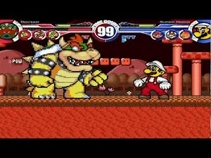 4 Bowser's vs 4 Mario's MUGEN Battle!!!